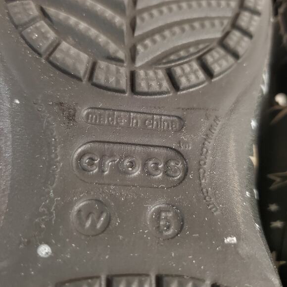 Crocs Freesail Stars Gold Silver Slip-On Mules Clog Sandals Womens 5 Celestial - Picture 8 of 9